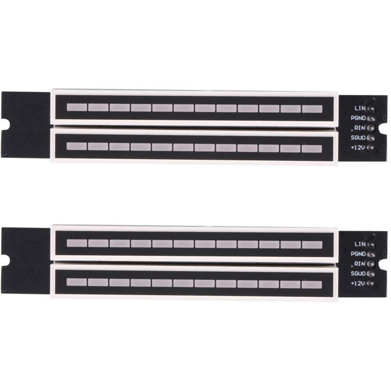 2X Dual 12 Musik Pegel Anzeige LED VU Messgerät Verstärker Lampen Licht Geschwindigkeit Verstellbare Karte für MP3 DC 7-12V (Fertig)