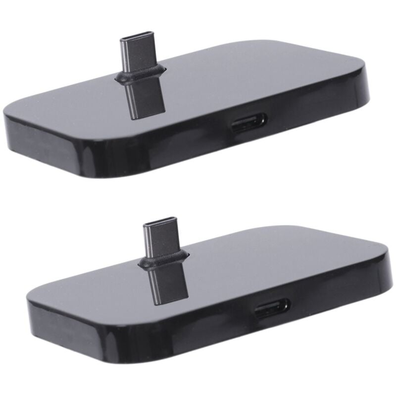 2X Handy Desktop Typ C Station Halter Handy USB-C Station Docking Station Schwarz