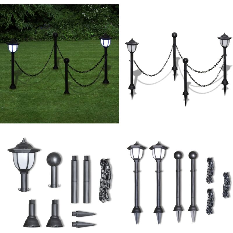 2x led Lampe Solarleuchte Außenlampe Gartenleuchte Laterne - Solarleuchte - Gartenlampe - Außeleuchte - LED-Lampe - Sonnenernergie - Home & Living