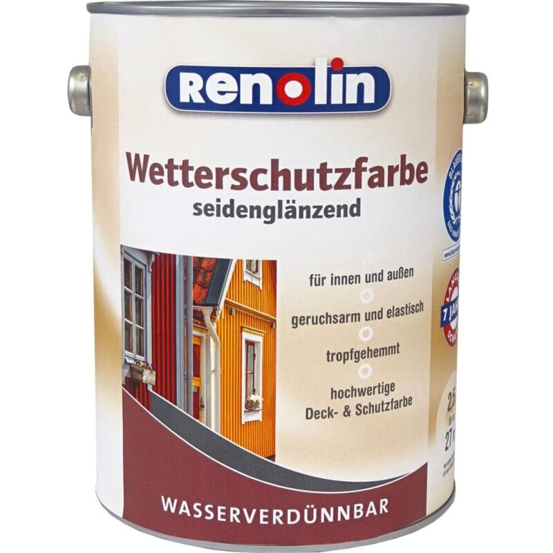2x Ren Wetterschutzfarbe 2,5L Außen Politur Farben Lack Anstrich Zaun Möbel Holz