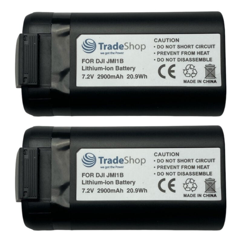 Trade-shop - 2x Li-Ion Flugakku 7,2V 2900mAh kompatibel mit dji Mavic Mini ersetzt 1000007355, 198151 / Kameradrohne, Multikopter
