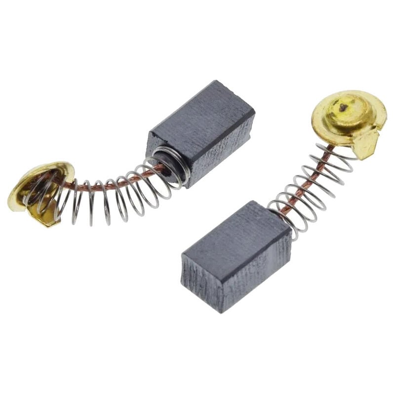 Trade-shop - 2x Motorkohlen Kohlebürsten 6,5x7,5x12/14mm kompatibel mit Einhell tc-sm 2131, th-sm 2131, bt-sm 2131 Zug-Kapp-Gehrungssäge