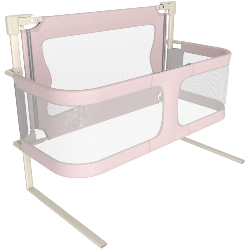 3 in 1 Babybett, Höhenverstellbares Babybett, Klappbares Babybett, Babybett, Für Babys Von 1-36 Monaten, Rosa