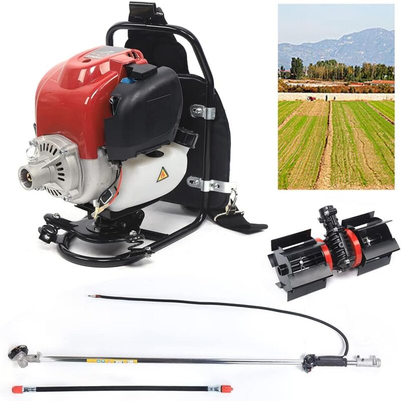 3-in-1-Benzinmotorsense, 4-Takt-Rückentrimmer, Motorsense mit Zubehör