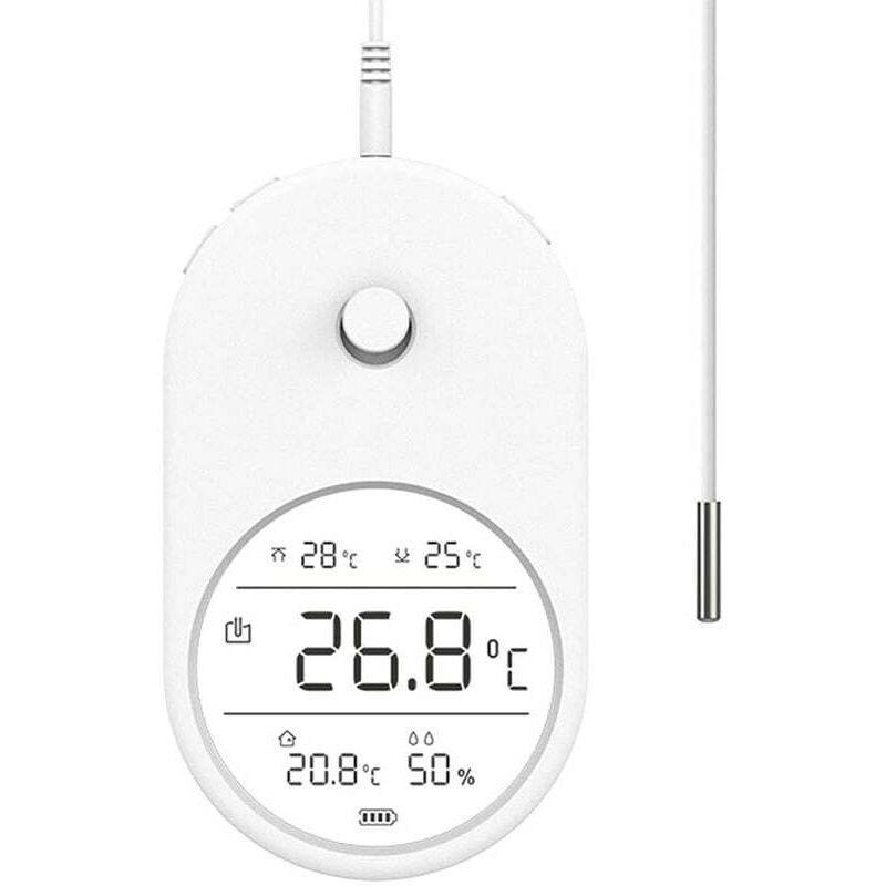 3-in-1 Elektronisches Aquarium-Wasserthermometer LCD-Hygrometer Digitales Wassertemperaturmessgerät mit Sonde für das Temperaturmessgerät im Aquarium