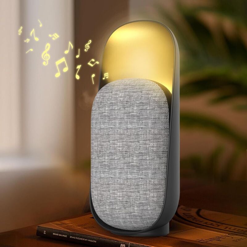 3-in-1-Nachtlicht + Bluetooth-Lautsprecher + Weißrauschgenerator, Nachttischlampe mit verstellbarem Bluetooth-Lautsprecher, Tischlampe,