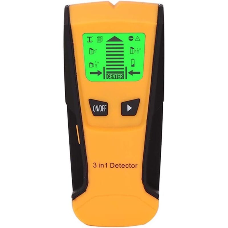 3-in-1-Wanddetektor, Multifunktionsdetektor für elektrische Materialien mit LCD-Anzeige und Signalton, Live-Spannungserkennung, Metalldetektor