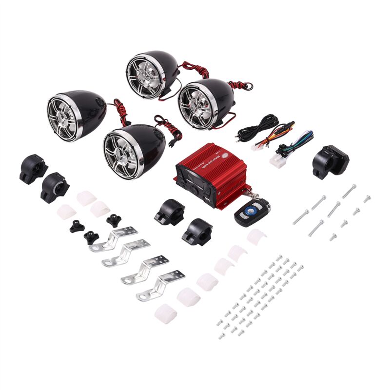 3 Motorrad Wasserdichte Bluetooth Lautsprecher 4 Kanal Verstärker Mp3 Musik Sound Audio Stereo Amp System