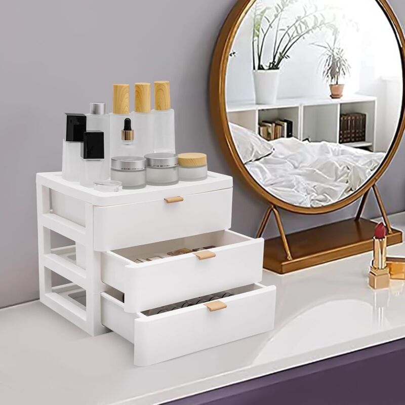 3-Schichtige Kunststoff-Schubladen-Manager - Transparent-Lager - Mehrschichtig - für Büros