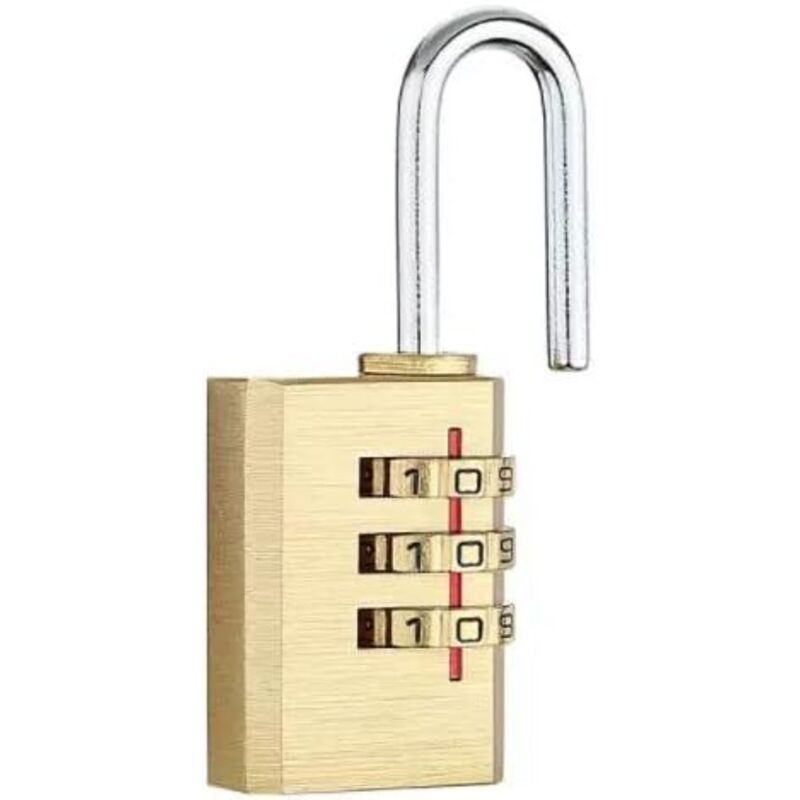 Linghhang - 3-stelliges Zahlenschloss, Zahlenschloss für Sportschrank, Uni, Schule, Outdoor-Zahlenschloss, Gartenhäuschen