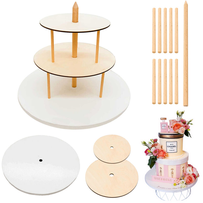 3-stöckiger Tortenständer 40/24/18 cm Brand4Cake