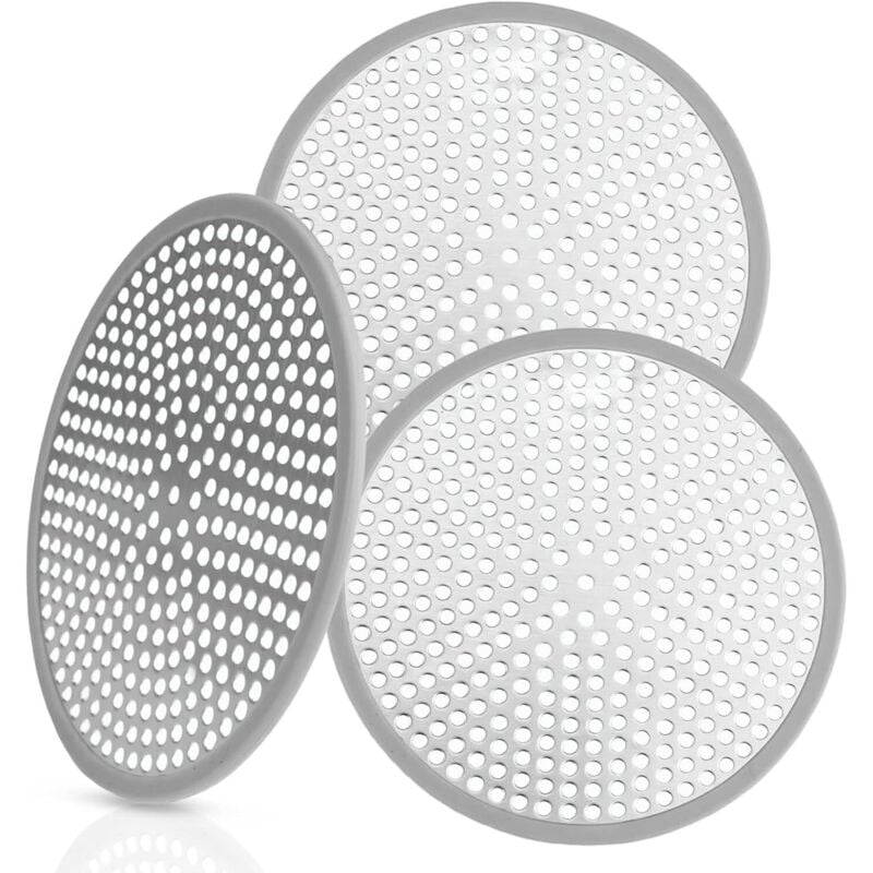 3 Stück Haarfang-Filter für Dusche, Haarfilter für Badewanne 120 mm, Duschraster, Haarfang-Filter für Badewanne, Badewannenraster gegen Haare, für