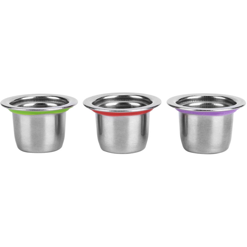 Eosnow 3 Teile/satz Kaffee Kapsel Wiederverwendbare Pod Edelstahl Nachfüllbare Filter 30x22x20mm Fit für Nespresso