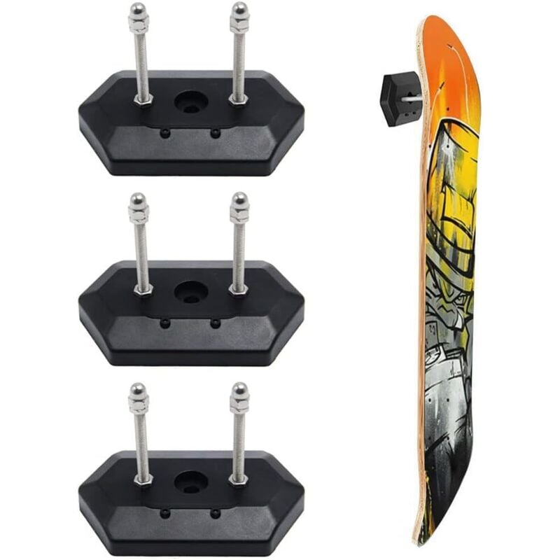 3-teilige Skateboard-Wandhalterung, Skateboard-Wandhalterungen, Skateboard-Display-Rack, Wandmontage, Longboard-Display und -Aufbewahrung