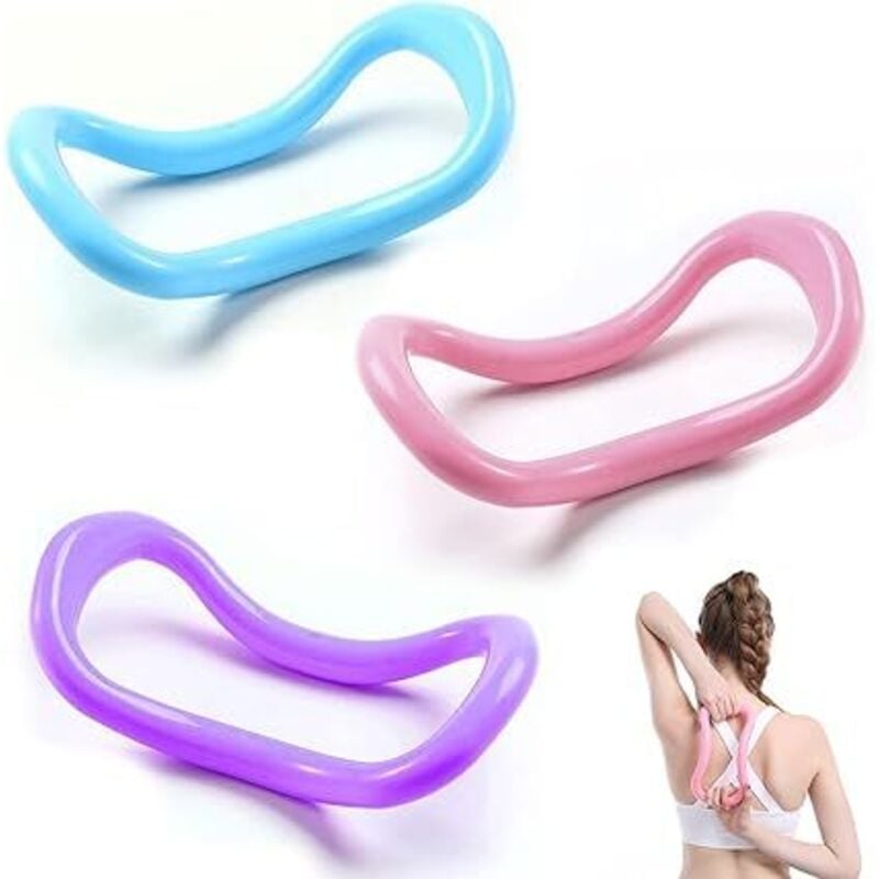 3-teiliger Yoga-Kreis-Massagering, Yoga-Pilates-Kreis, Pilates-Ring, Faszien-Stretching-Ring für Oberschenkel-, Bauch- und Beindehnung