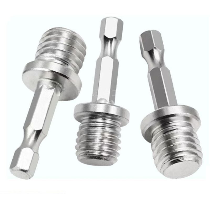 3-teiliges Sechskant-Bohradapter-Set: M14-Adapter, 1/4-Zoll-Sechskantbohrer, Akkuschrauber-Bohrfutter, Bohrer, Werkzeug zum Spalten von Blechen,