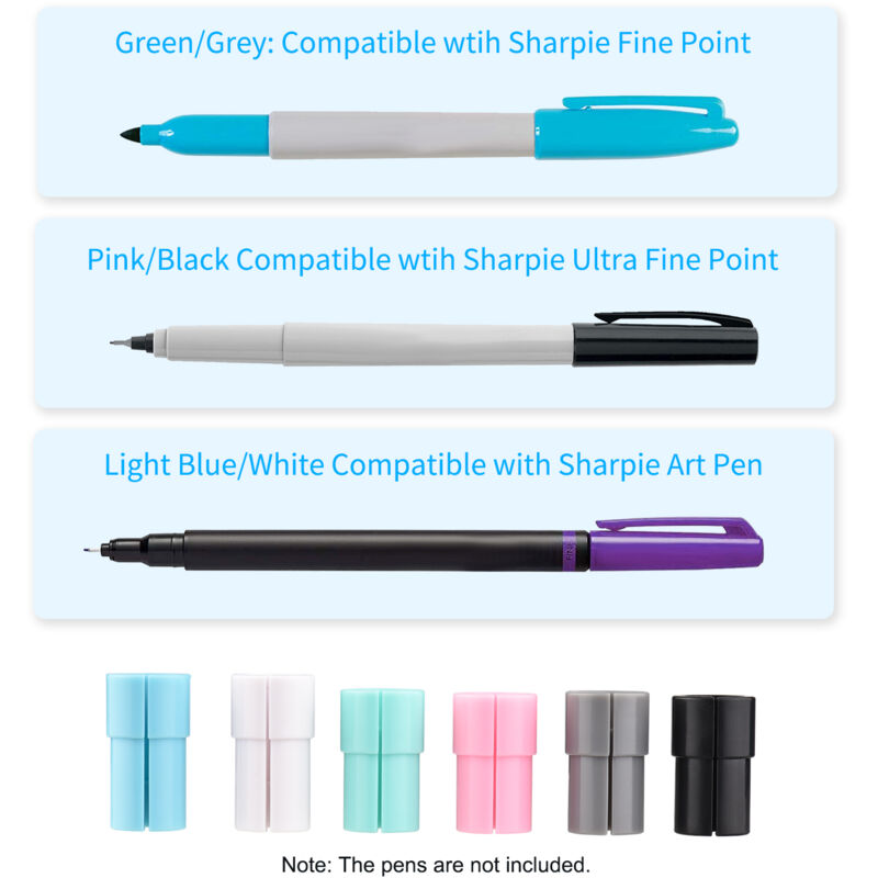3-teiliges Stiftadapter-Set, Ersatz-Markerhalter für Sharpie-Feinmarker/Ultra-Marker/Kunststifte, kompatibel mit Explore Air 3/Air 2/Air/Maker/Maker 3