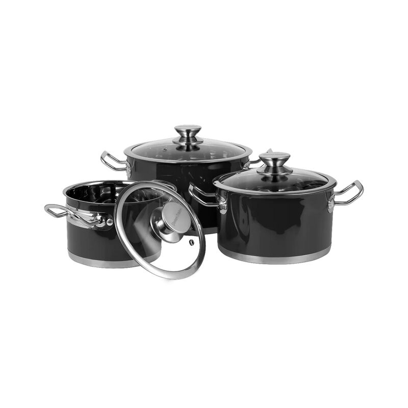 3-teiliges Topfset aus Edelstahl von Vintage Cuisine