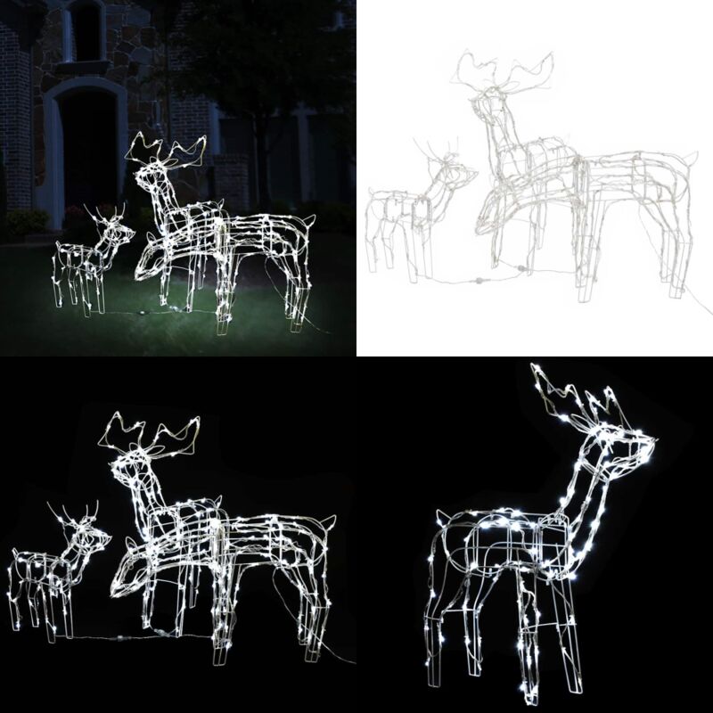 3-tlg. LED-Rentieren-Set Weihnachtsdekoration 229 LEDs - Weihnachtsdeko - Lichterkette - Outdoor Beleuchtung - Indoor Beleuchtung - led Deko - Home &