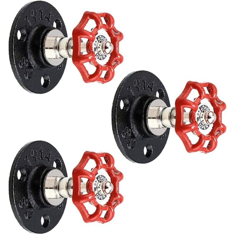 3 Vintage-Hängehaken, industrielles Eisenrohr, Retro-Wandmontage für Bademantel, Handtuch, Tasche, Regenschirm, Hut, antike Wohnkultur