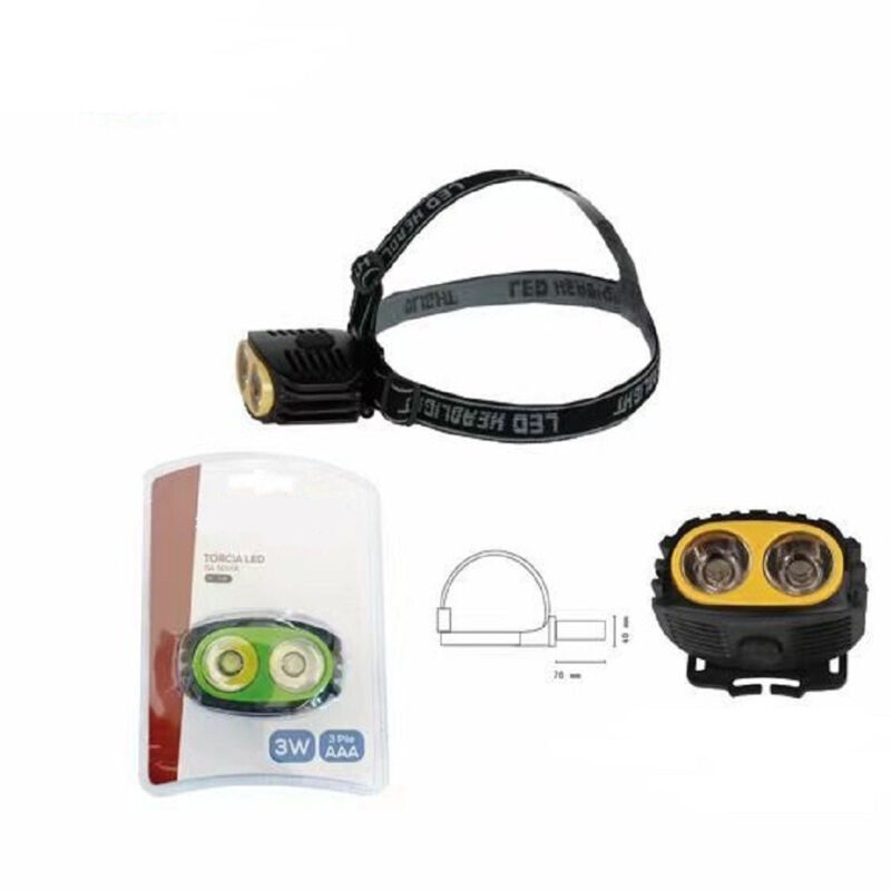 Trade Shop Traesio - Trade Shop - LED-Stirnlampe, Frontlampe, 3-Watt-Akku, Jagd, Camping, DT-2126 -