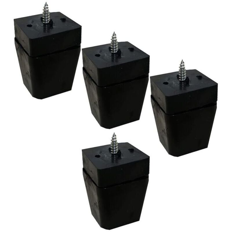 30 40 mm Möbelbeine, rutschfeste Pads für Möbel, Stühle, Sofabeine, Tische und Holzböden, reduzieren Lärm, 4er-Pack (schwarz)