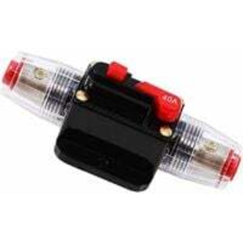 40A wasserdichter Kfz-Leistungsschalter, 12V-24V DC Inline-Sicherungshalter, manueller Reset-Schalter, Auto-Audio-Sicherung, Inline-Sicherungsblock