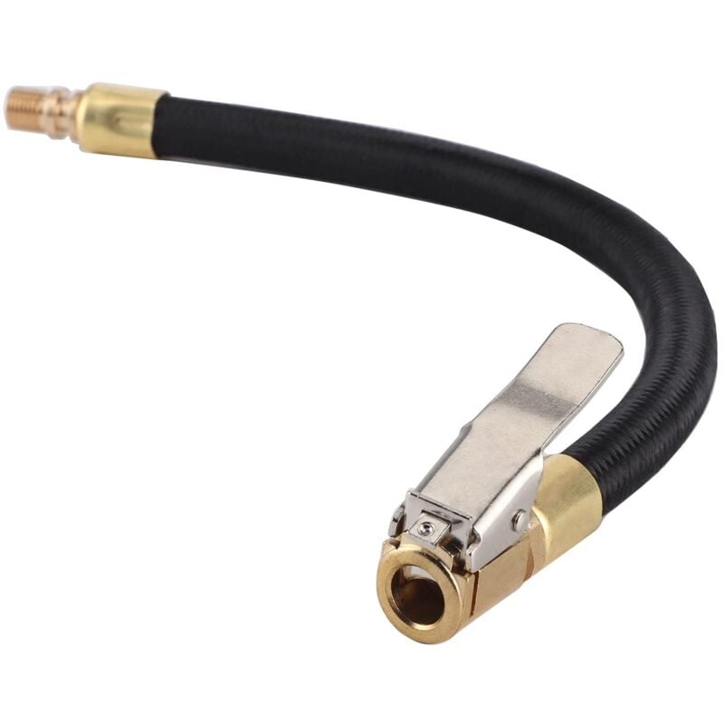 30 cm Reifenventil-Verlängerungsrohr, Autoreifen-Luftschlauch-Verlängerungs-Inflatorschlauch mit Ganzmetall-Luftfutter für Auto, Motorrad, Fahrrad