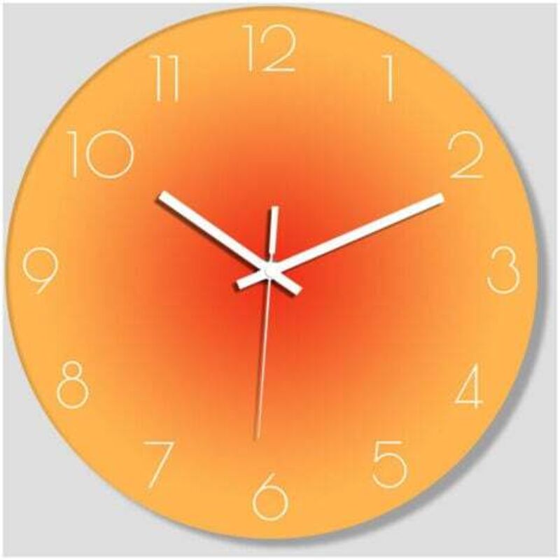 SNQ - 30 cm Wanduhr, moderne, geräuschlose Quarz-Wanduhr mit arabischen Ziffern, nicht tickende Wanduhren, Wohnaccessoires, dekorative Wanduhr und