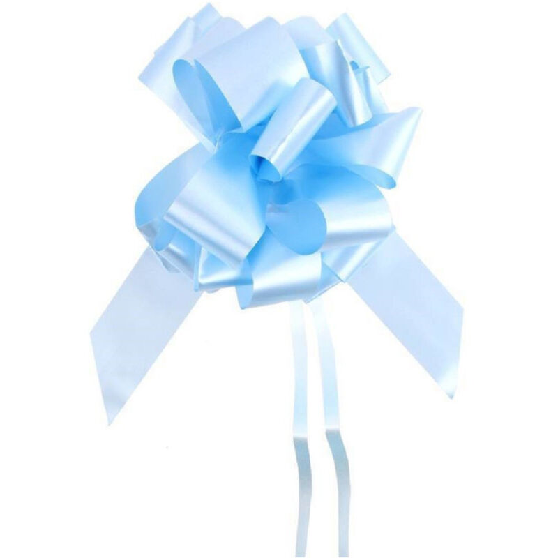 Trade Shop Traesio - Trade Shop - 30 self-tie hochzeit auto hochzeit haus rosa blauen band - Celeste