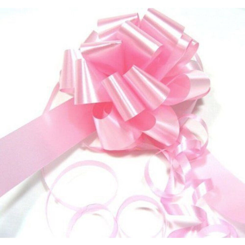 Trade Shop Traesio - Trade Shop - 30 self-tie hochzeit auto hochzeit haus rosa blauen band - Rosa