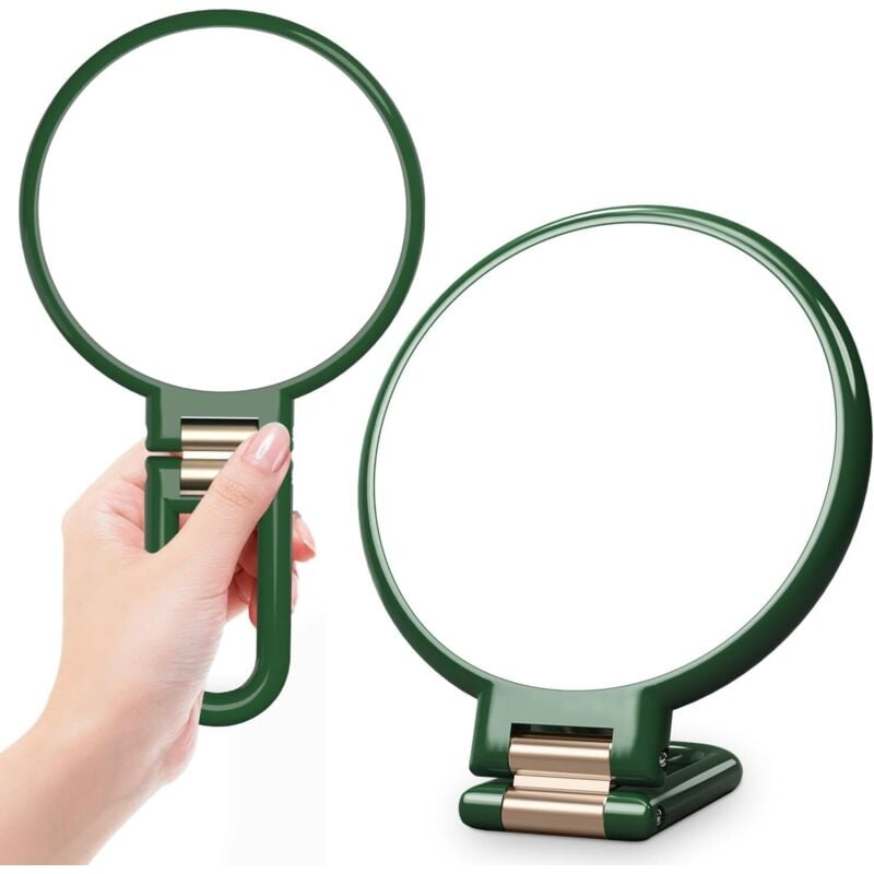 30-fach vergrößernder Handspiegel mit komfortablem Griff, doppelseitiger Spiegel mit 30-facher/1-facher Vergrößerung, faltbarer Hänge-Schminkspiegel
