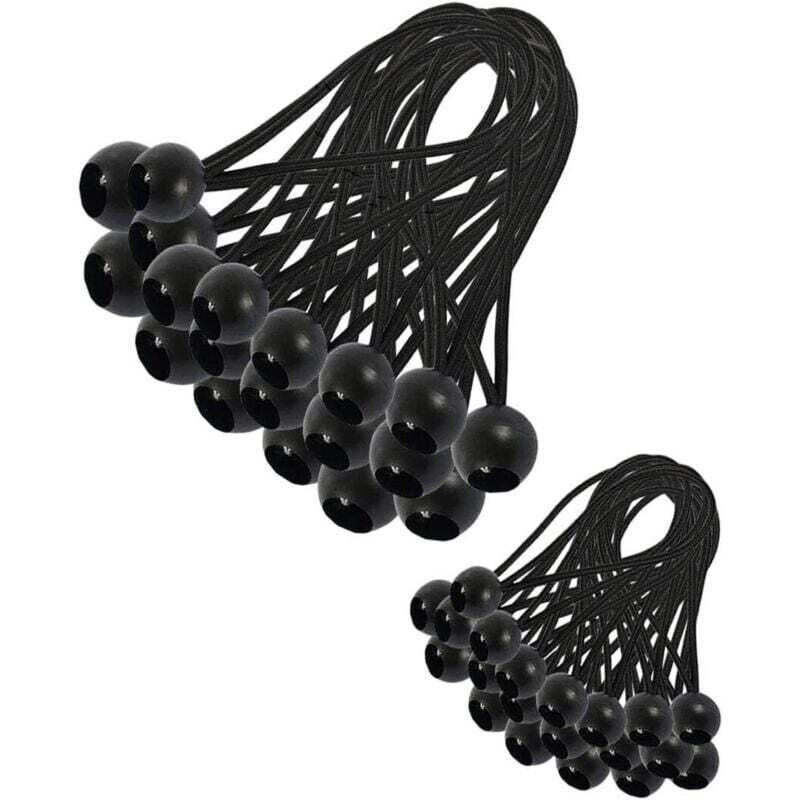30 Stück elastische Bungee-Seile, Planen-Bungee-Seile, elastische Bungee-Seile für Pavillons, Planen, Camping, Zelte, Vorhangverlängerungsgurte (200