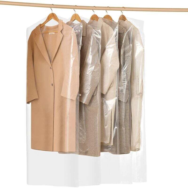 30 Stück Kleiderhüllen Staubdichte Hülle Staubdichte Beutel Transparente Schutzhüllen für Anzüge Mäntel 60 x 120 cm