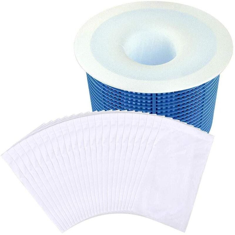30 Stück Pool-Skimmer-Socken, wiederverwendbare Pool-Filtersocken, elastischer Nylon-Skimmer-Vorfilter mit ultrafeinem Netz, Pool-Skimmer-Socken für