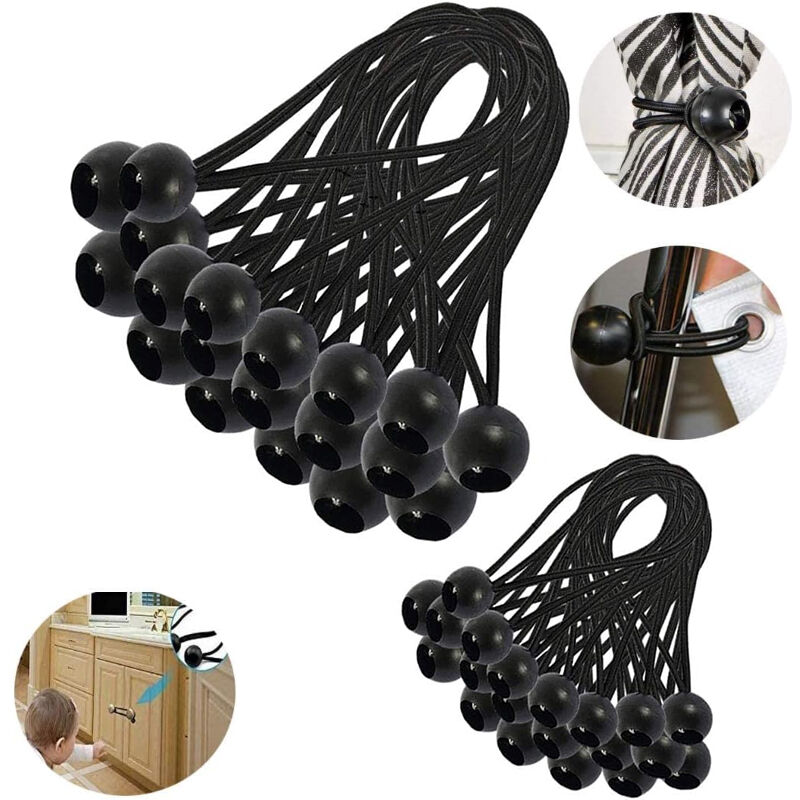 30 Stück elastische Bungee-Seile, Planen-Bungee-Seile, elastische Bungee-Seile für Pavillons, Planen, Camping, Zelte, Vorhangverlängerungsgurt (200