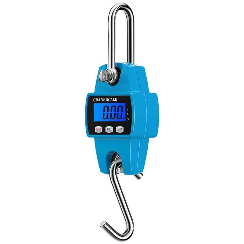 300 kg/50 g elektronische Kranwaage, digitale Hängewaage, Mini-Hebewaage, industrielle elektronische Hakenwaage für Gepäck, Fischzucht, Jagd, blau