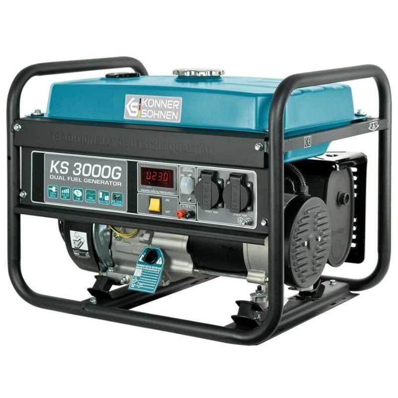 Könner&söhnen - Könner&Söhnen Gas Benzin Stromaggregat 3000 Watt KS3000G Stromerzeuger Notstrom