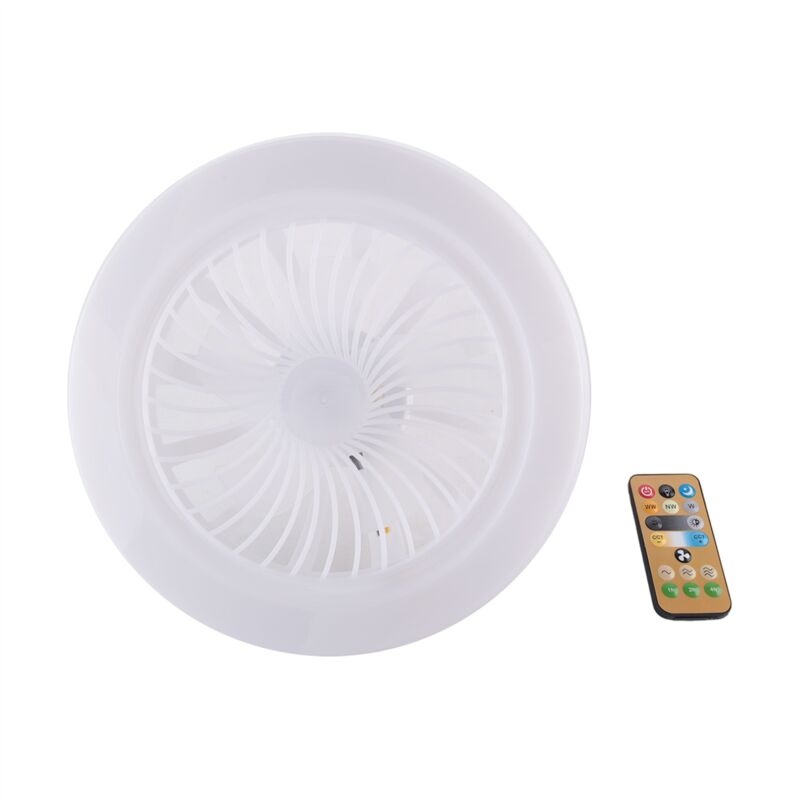 30W Deckenventilator mit integrierter Beleuchtung E27 Fernbedienung Beleuchtung Schlafzimmer Wohnzimmer Schalter Steuerung Home Lampe a
