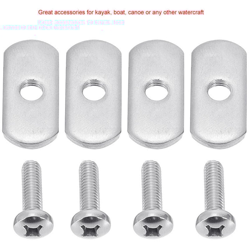 316 Edelstahl Kajak Schienenschrauben Schienenmuttern Hardware Kajak Montage Ersatz Kit Boot Outdoor Werkzeug Zubehör 4 stücke M5 10