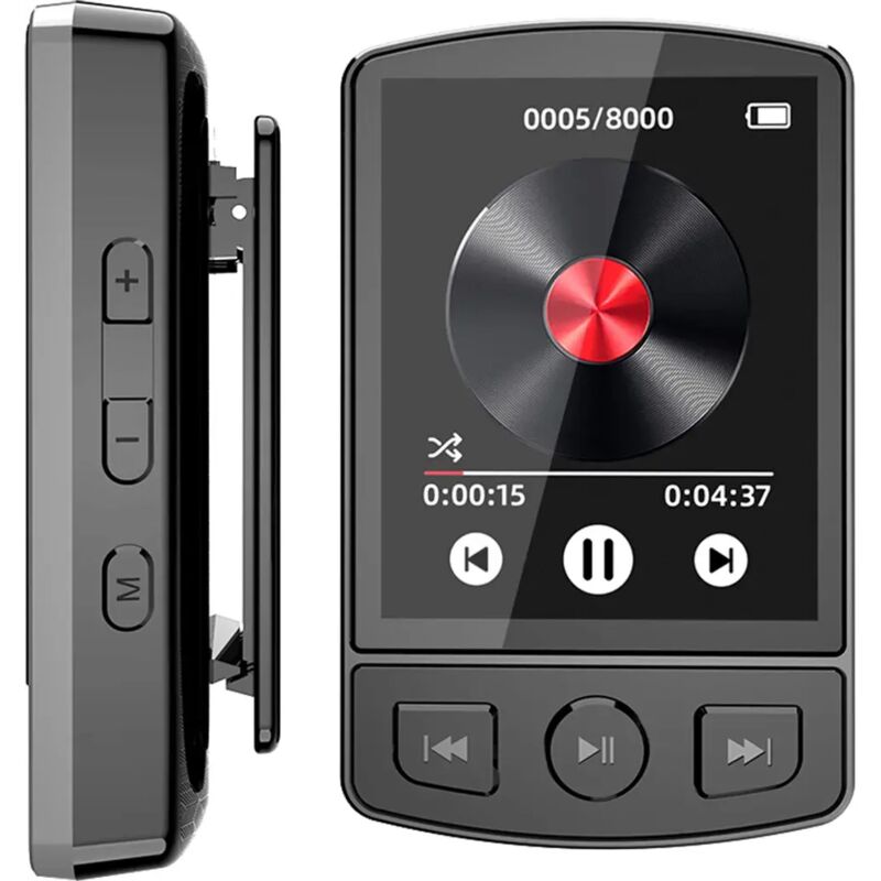 32-GB-MP3-Player mit Bluetooth 5.0, Lautsprecher, Videofunktion, FM-Radio, Diktiergerät, E-Book-Reader und Zwischenablage