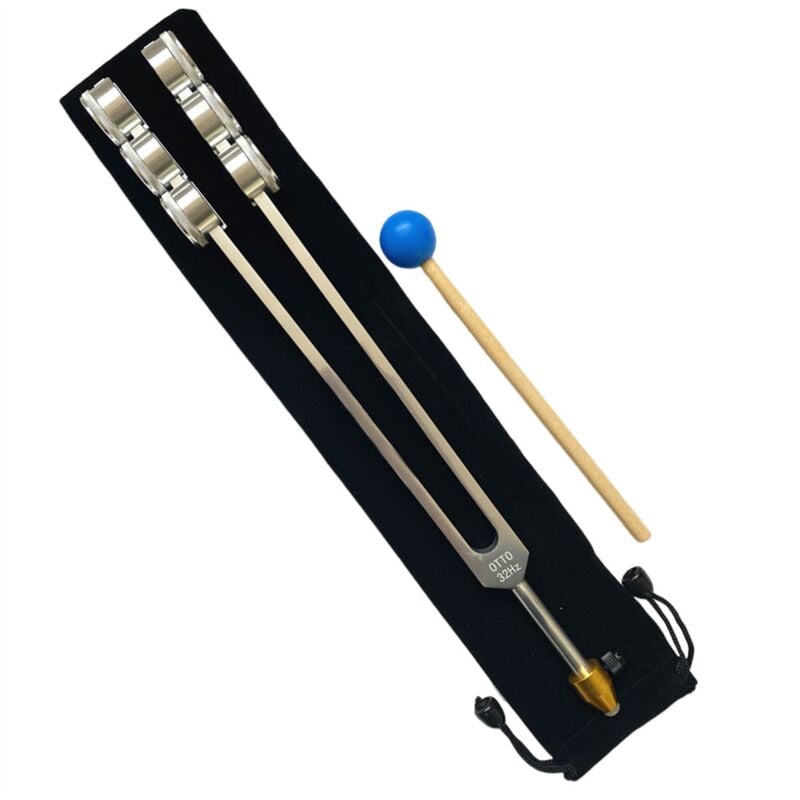 32-Hz-Aluminium-Stimmgabel-Werkzeug mit Hammer, Heilender Klang, Vibration, Diagnose, Therapie, Gesundheitspflege-Werkzeug