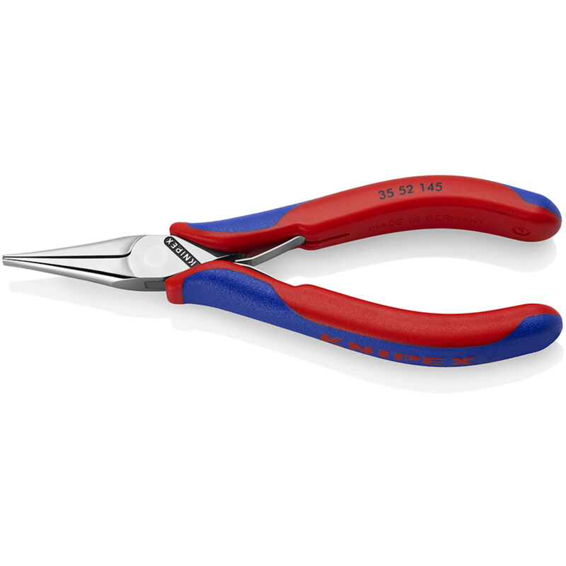 KNIPEX 35 52 145 Elektronik-Greifzange mit durchgestecktem Gelenk mit Mehrkomponenten-Hüllen 145 mm