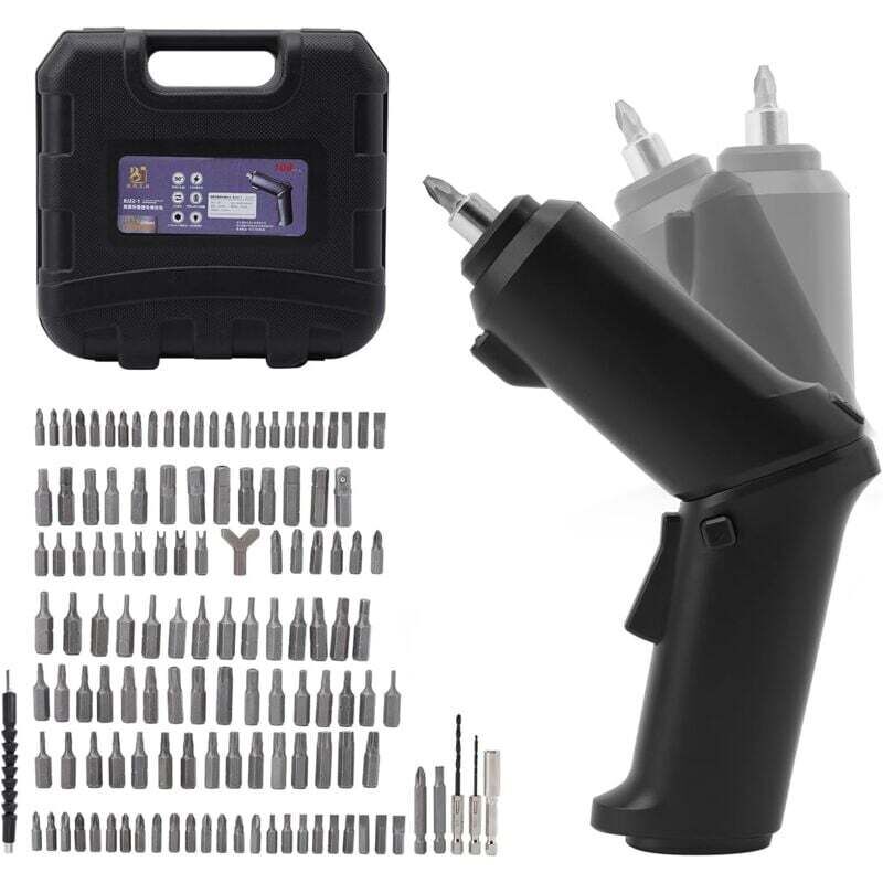 3,5 Nm Akkuschrauber, 1800 mAh 3,6 v Akkuschrauber mit 108 Zubehörteilen, LED-Licht, Magnetspannplatte, USB-Ladekabel