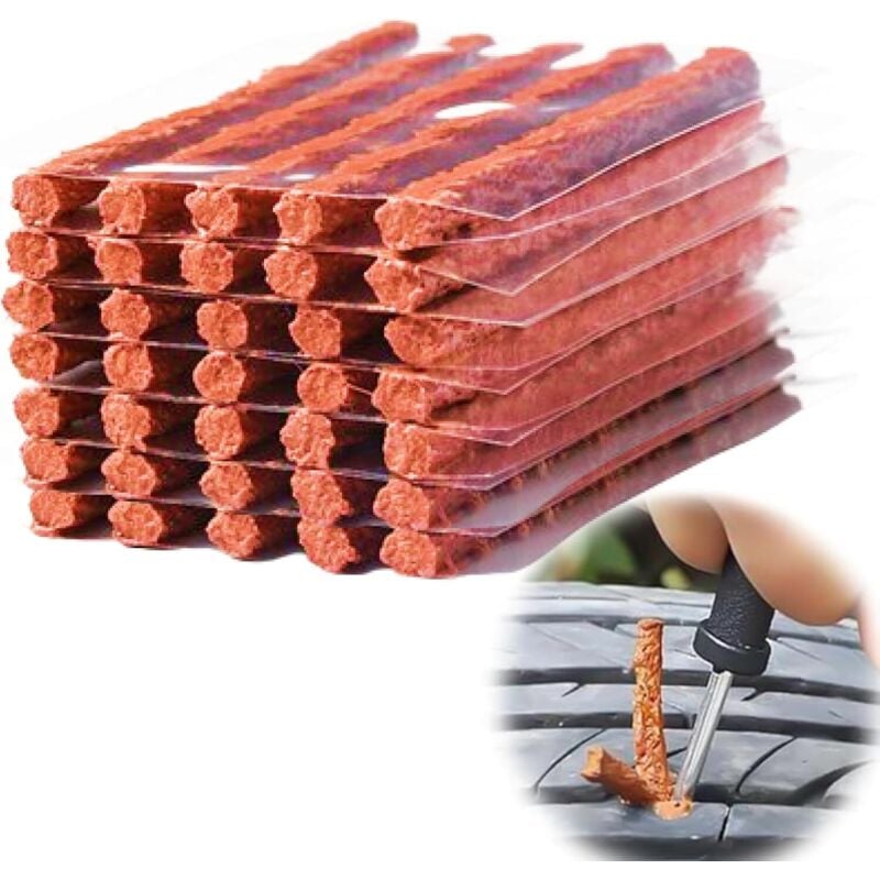 35-teiliges Reifenreparaturset, Autoreifen-Reparaturset, Reifendocht-Set, Auto-Pannenset, Reifenreparaturset, Reifenpannendocht für Auto, Motorrad,