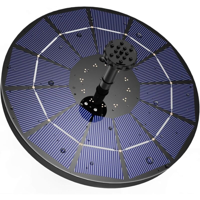 3,5 w schwimmender Solarbrunnen für den Außenbereich, Solar-Teichpumpe mit Batterie und 6 Düsen, für Vogelbad, Aquarium, Gartenbrunnen