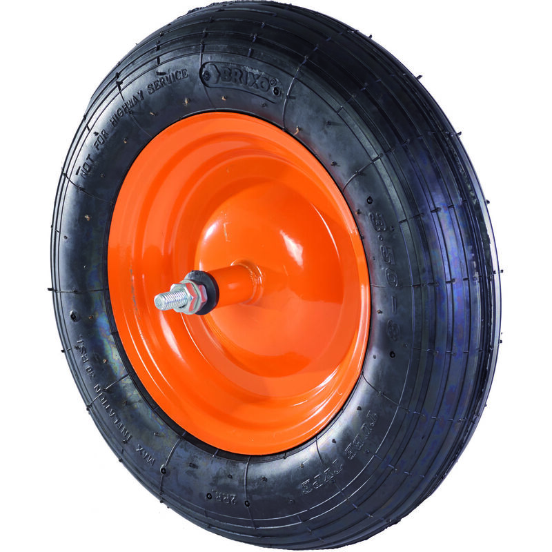 Pneumatikrad für Rollstuhl 350x80 Hub 150 mm Brixo