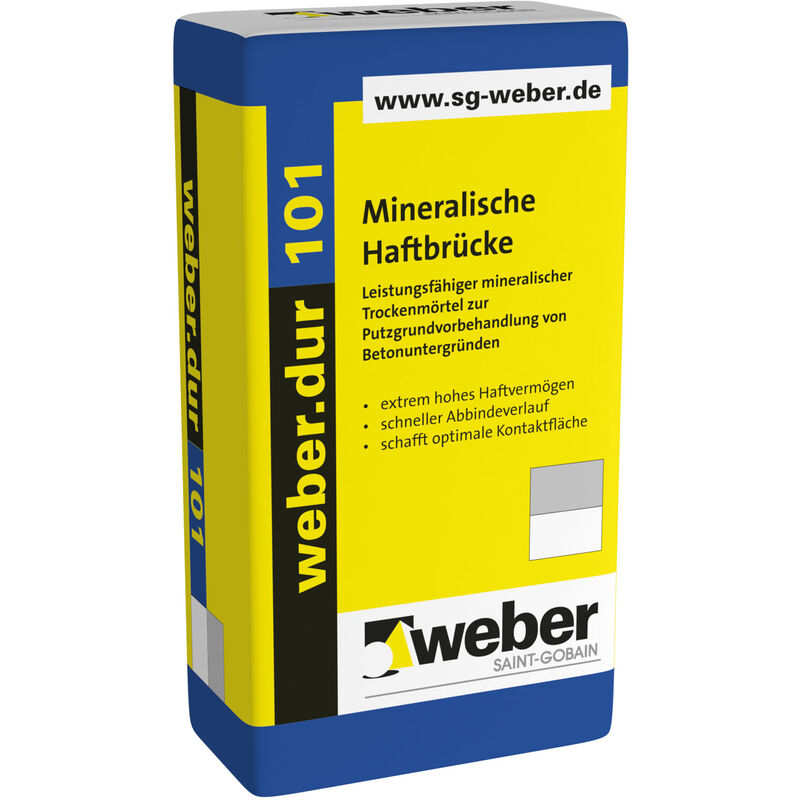 Weber Saint Gobain - 42x weber.dur 101 Mineralische Haftbrücke 1mm 30kg, naturgrau
