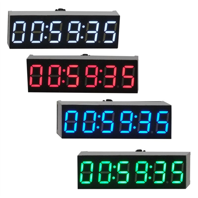 0,36 6-Bit-Uhr led Digitale Elektronische Uhr w Zweites Anzeigemodul Abschaltspeicher Helligkeitseinstellung -c