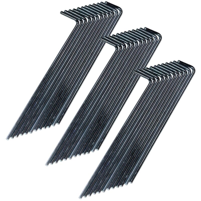 Work-it - 36 Stahl Zeltheringe 19cm mit Haken, Stahlhering Heringe Set